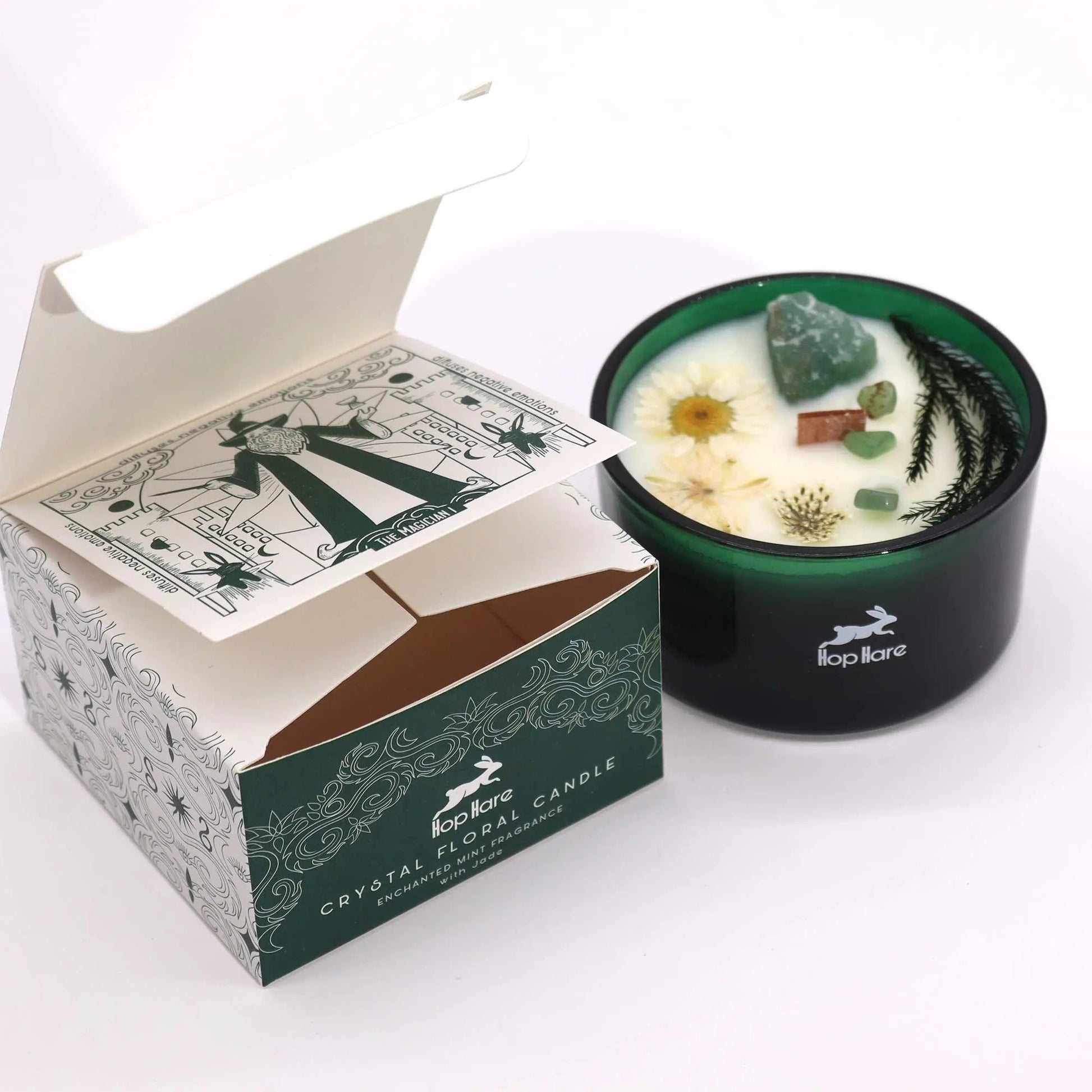 Hop Hare Crystal Magic Flower Candle - The Magician Ninja Aromatherapy