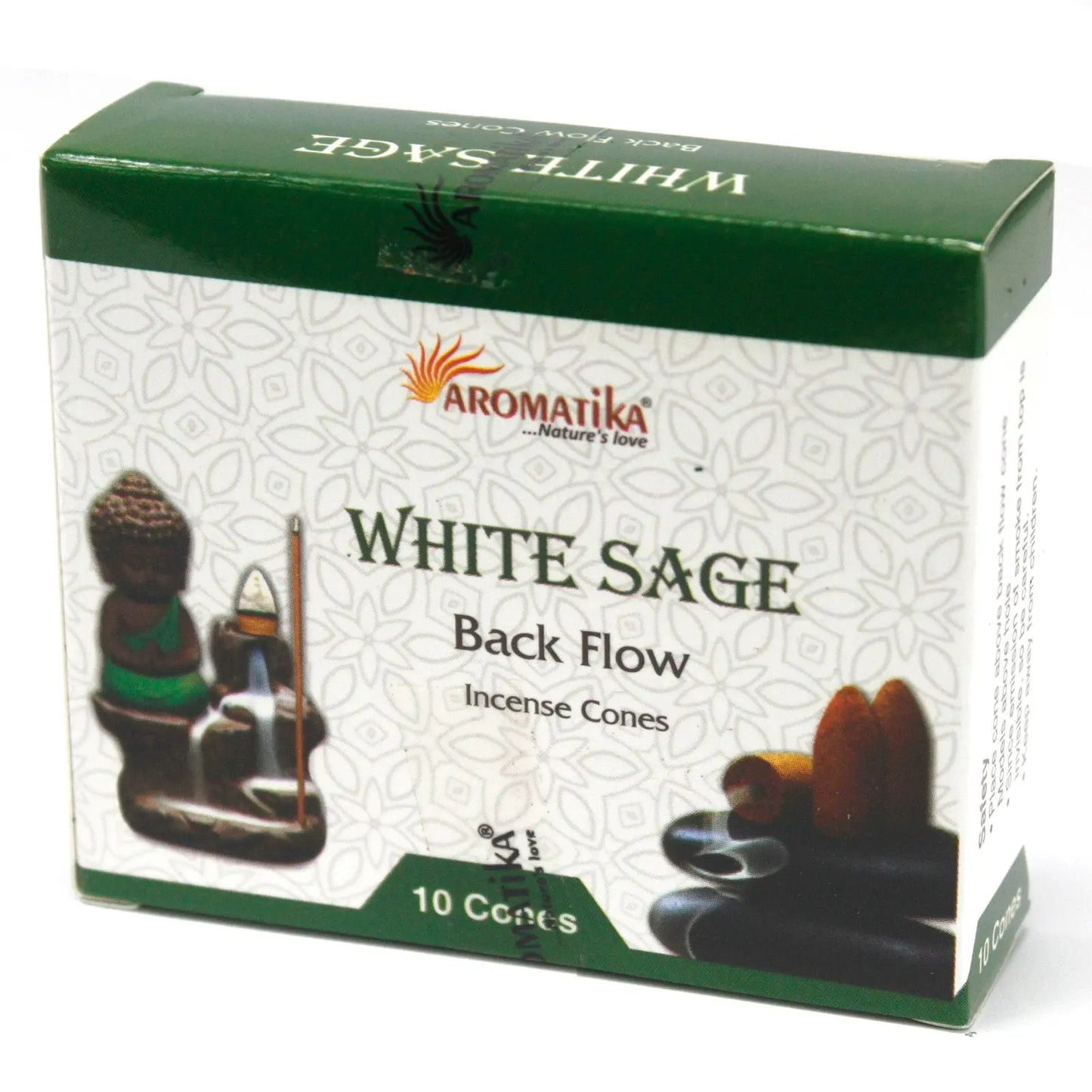 Aromatica Backflow Incense Cones - White Sage by Ninja Aromatherapy incense cones for aromatherapy.