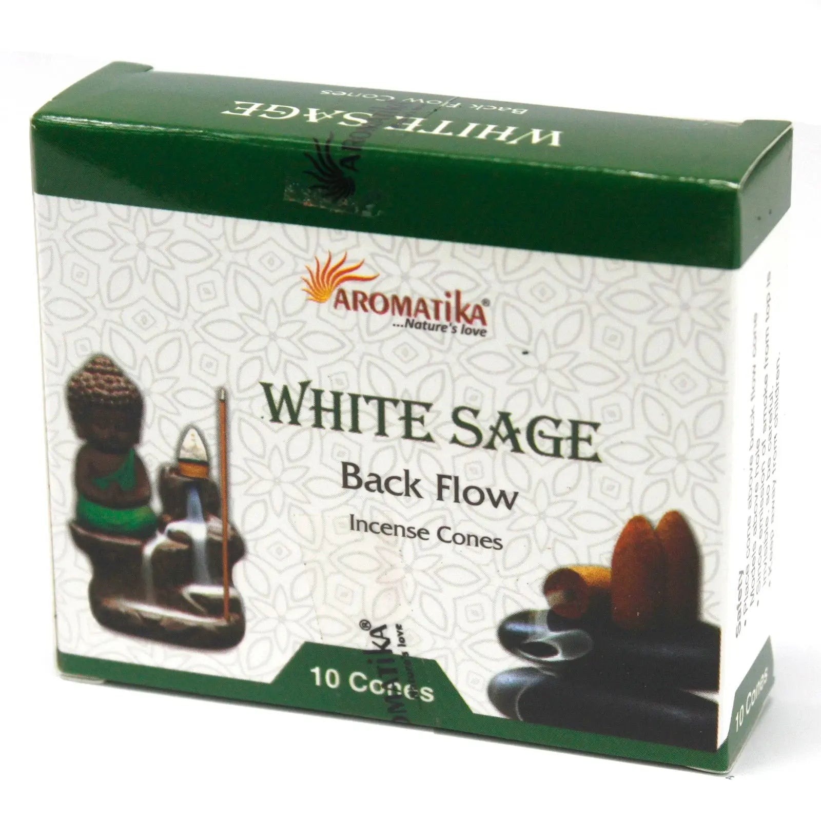 Aromatica Backflow Incense Cones - White Sage by Ninja Aromatherapy incense cones for aromatherapy.