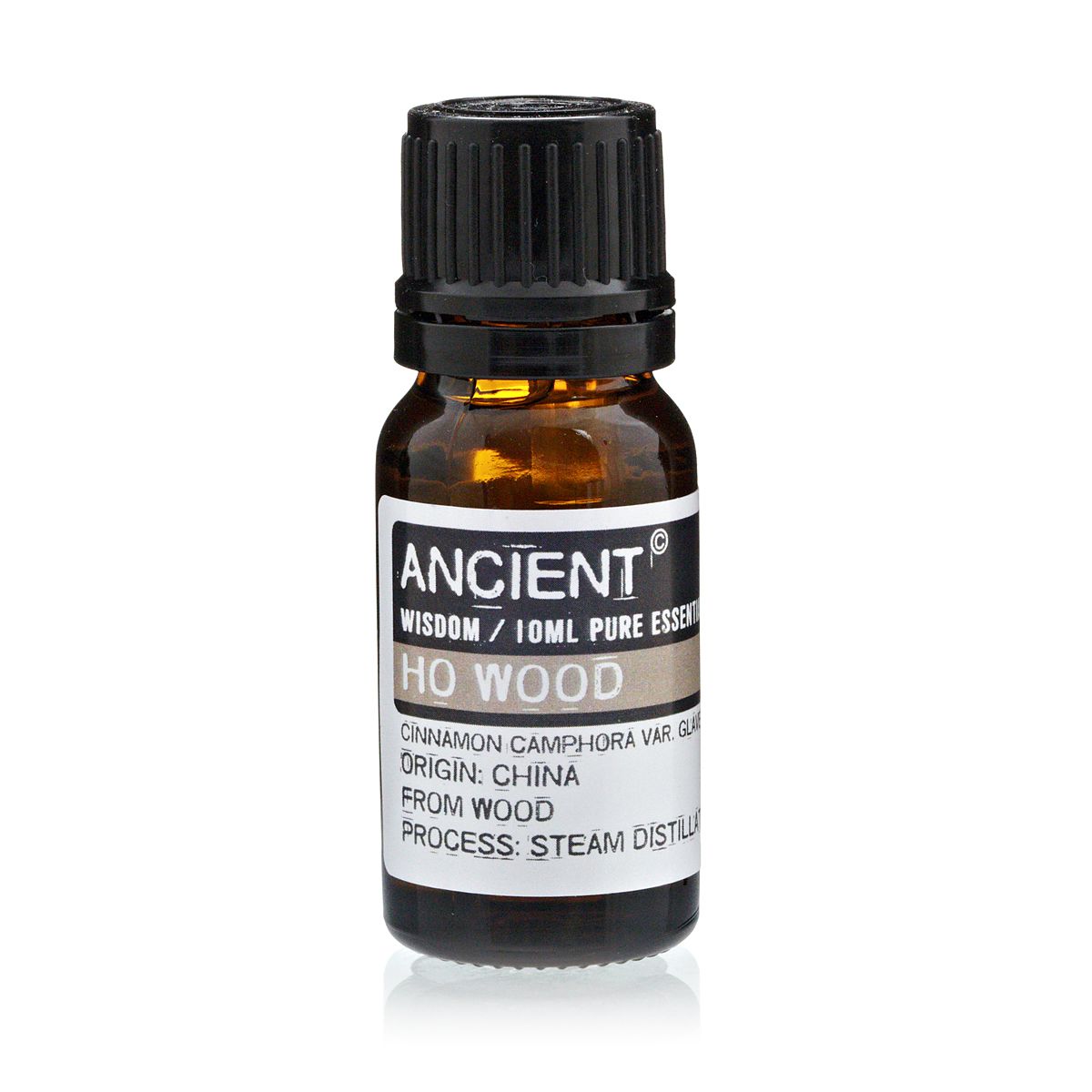 Ho Wood Essential Oil 10ml Amber Glass Bottle with Built-In Drop Reducer – Calming and Skin Rejuvenation