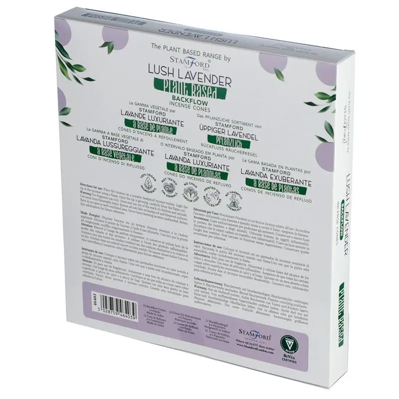 Plant Based Backflow Incense Cones - Lush Lavender Ninja Aromatherapy
