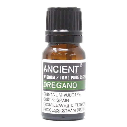 Oregano Essential Oil 10ml Amber Glass Bottle with Built-In Drop Reducer – Potent Antimicrobial and Aromatherapy Use