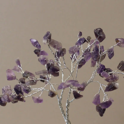 Gemstone Tree with Organite Base - 80 Stone - Amethyst Ninja Aromatherapy