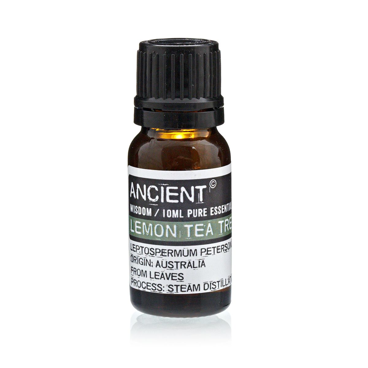 Lemon Tea Tree Essential Oil 10ml Amber Glass Bottle with Built-In Drop Reducer – Uplifting, Cleansing and Calming