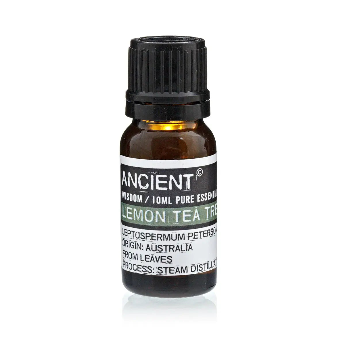 Lemon Tea Tree Essential Oil 10ml Amber Glass Bottle with Built-In Drop Reducer – Uplifting, Cleansing and Calming