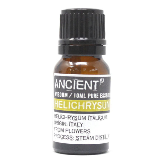 Helichrysum Essential Oil 10ml Amber Glass Bottle with Built-In Drop Reducer – Natural Anti-Aging and Skin Rejuvenation