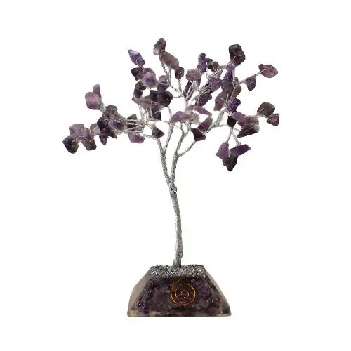 Gemstone Tree with Organite Base - 80 Stone - Amethyst Ninja Aromatherapy