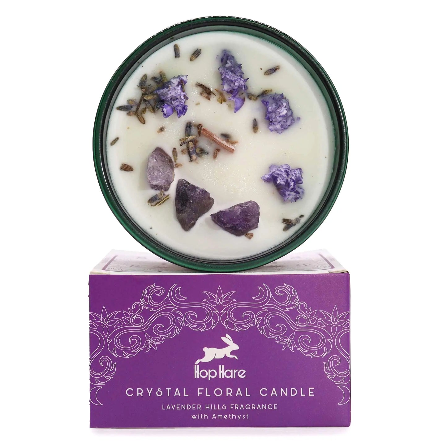 Hop Hare Crystal Magic Flower Candle - The Moon Hop Hare Crystal Magic Flower Candles from China with essential oils soy wax