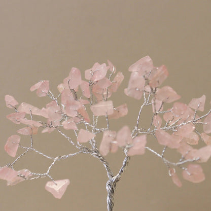 Gemstone Tree with Organite Base - 80 Stone - Rose Quartz Ninja Aromatherapy