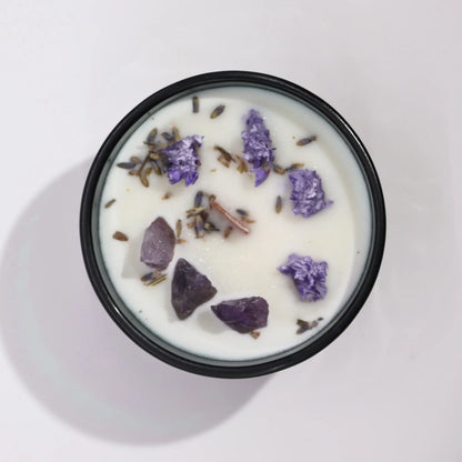 Hop Hare Crystal Magic Flower Candle - The Moon Ninja Aromatherapy