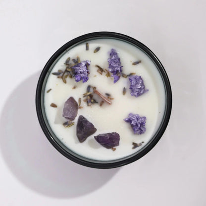 Hop Hare Crystal Magic Flower Candle - The Moon Ninja Aromatherapy