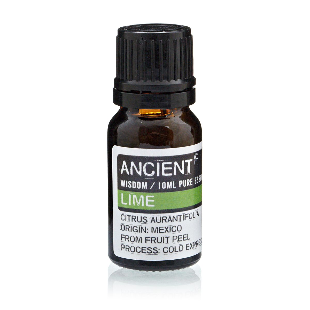 Lime Essential Oil 10ml Amber Glass Bottle with Built-In Drop Reducer – Uplifting Citrus, Immune and Skin Support