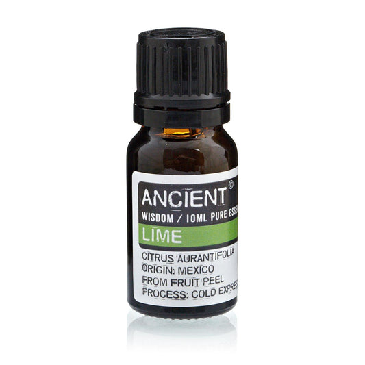 Lime Essential Oil 10ml Amber Glass Bottle with Built-In Drop Reducer – Uplifting Citrus, Immune and Skin Support