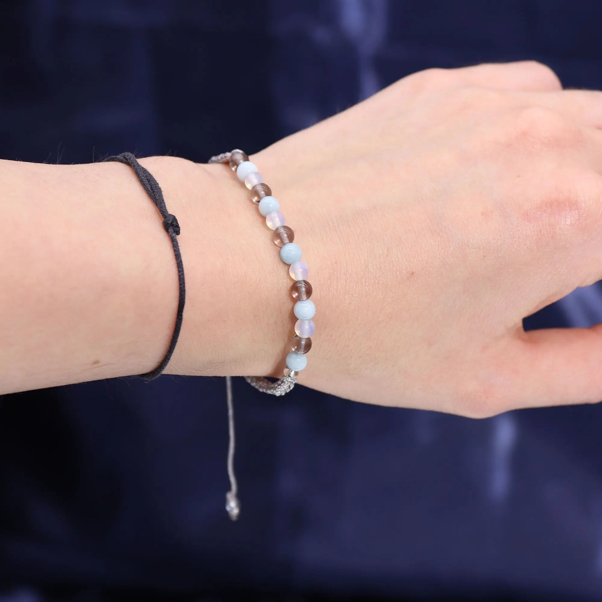 Zodiac Crystal Candle with Gemstone Bracelet - Cancer Ninja Aromatherapy