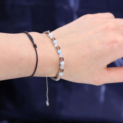 Zodiac Crystal Candle with Gemstone Bracelet - Cancer Ninja Aromatherapy
