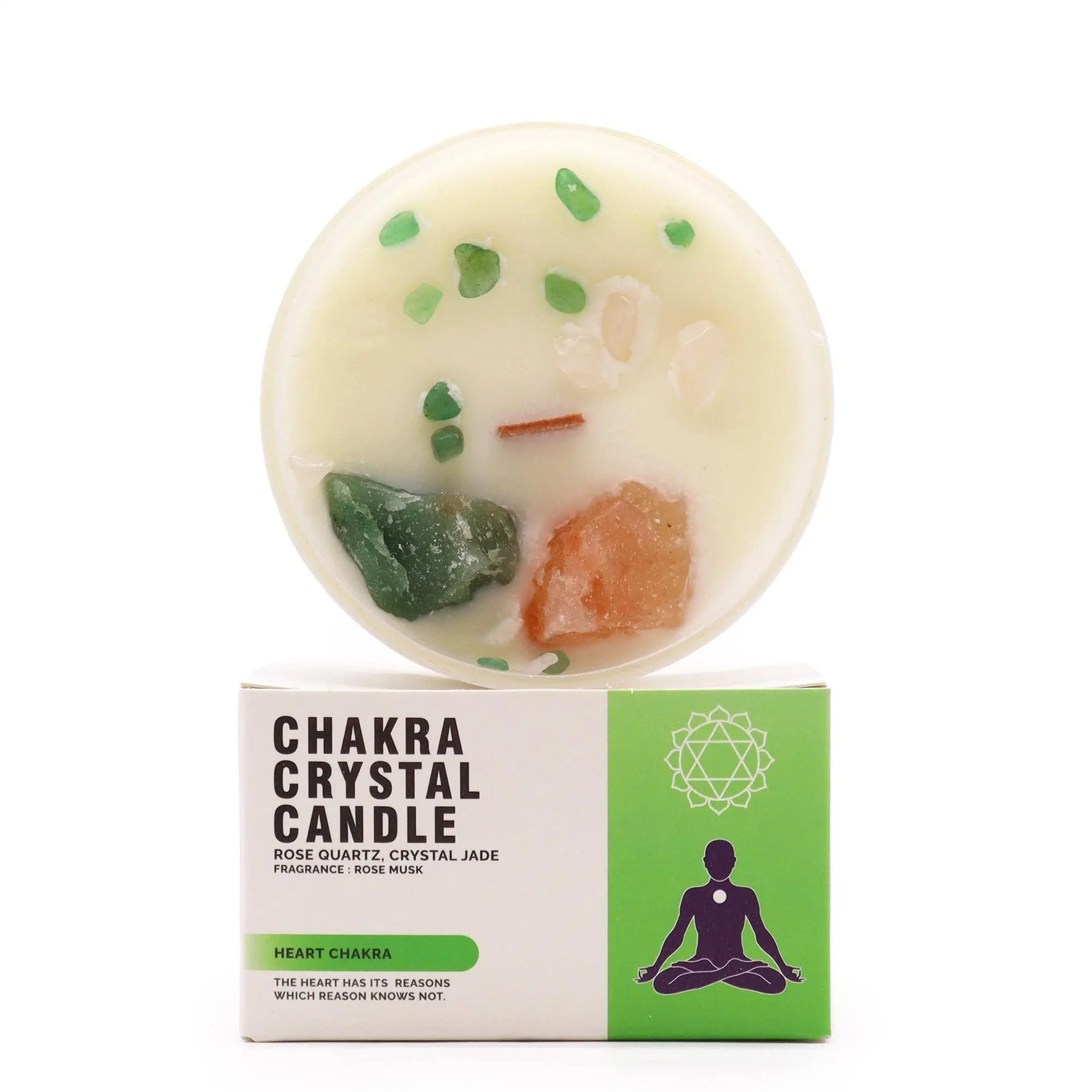 Sacral Chakra Crystal Candle with Tiger Eye – 17hr Burn