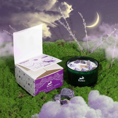 Hop Hare Crystal Magic Flower Candle - The Moon Ninja Aromatherapy