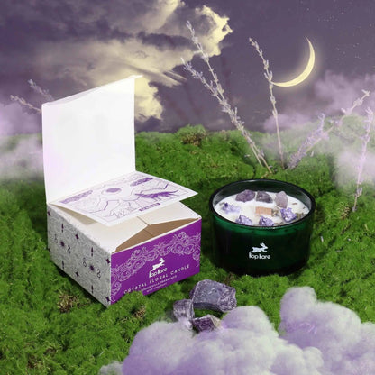 Hop Hare Crystal Magic Flower Candle - The Moon Ninja Aromatherapy