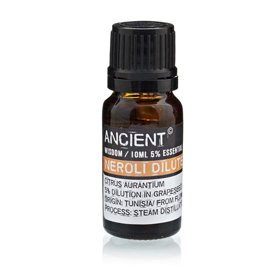 Neroli Dilute Essential Oil 10ml Amber Glass Bottle with Built-In Drop Reducer – Calming, Skin Regenerating and Aromatherapy