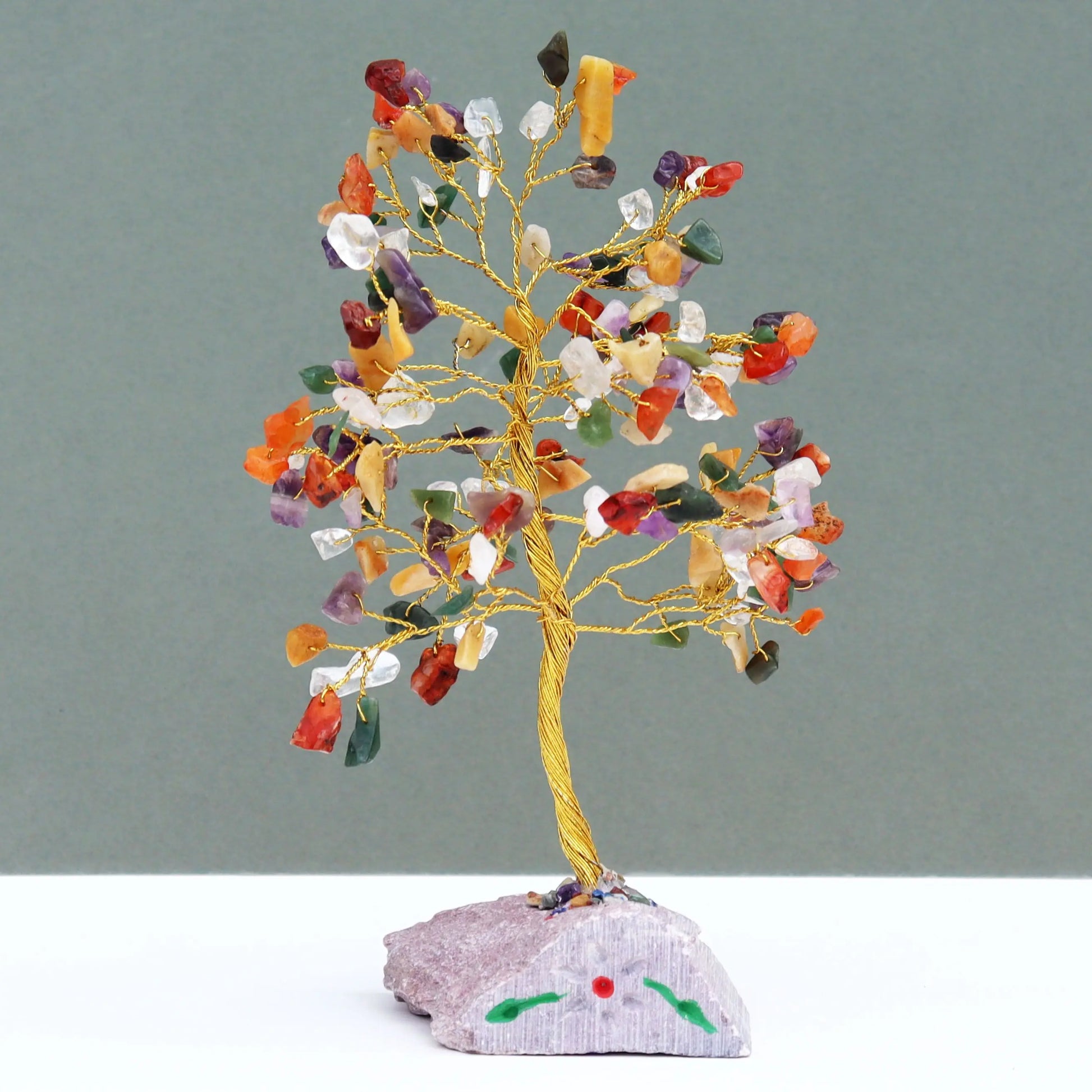 Multi-gem - 160 Stone gemstone tree handmade in India for home decor and healing.