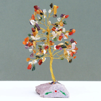 Multi-gem - 160 Stone gemstone tree handmade in India for home decor and healing.