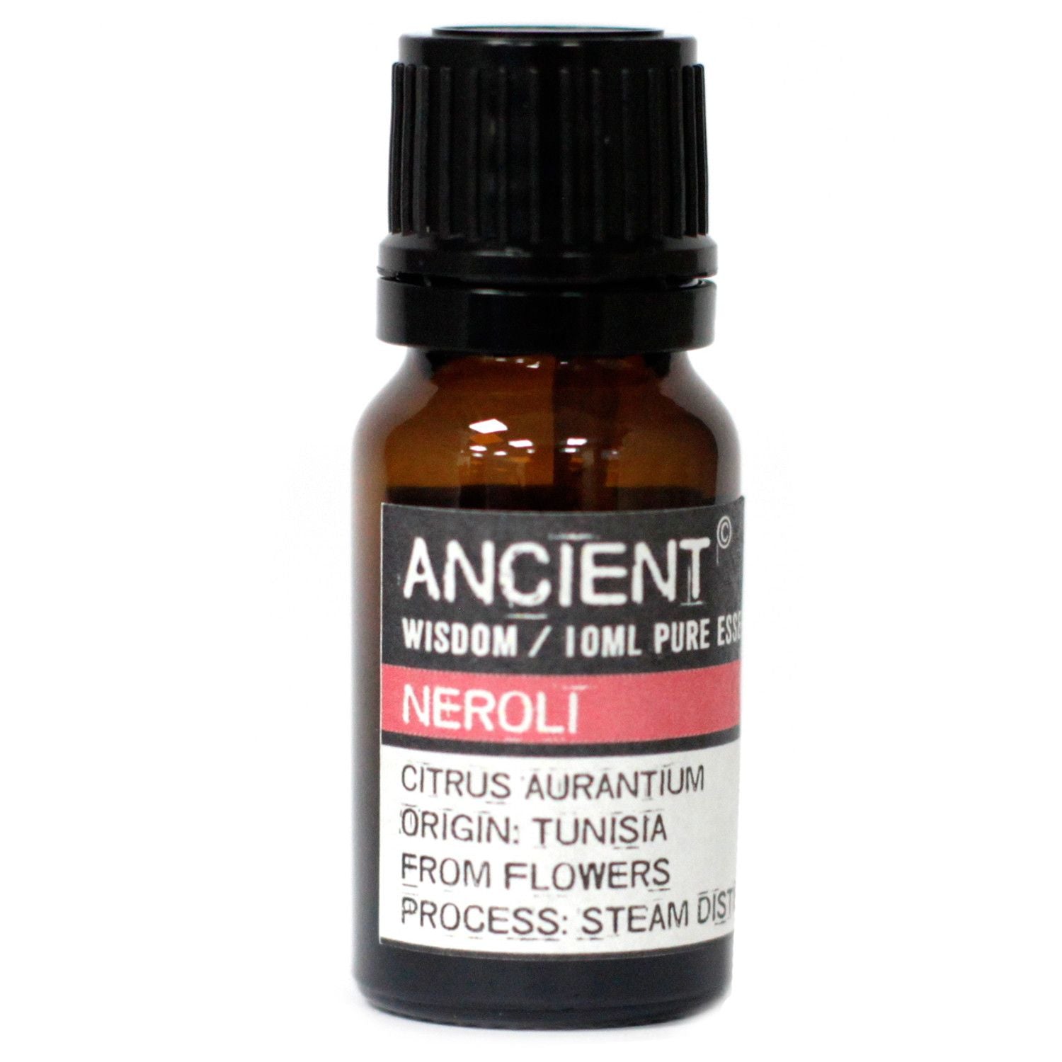Pure Neroli Essential Oil 10ml Amber Glass Bottle with Built-In Drop Reducer – Stress Relief and Skin Renewal