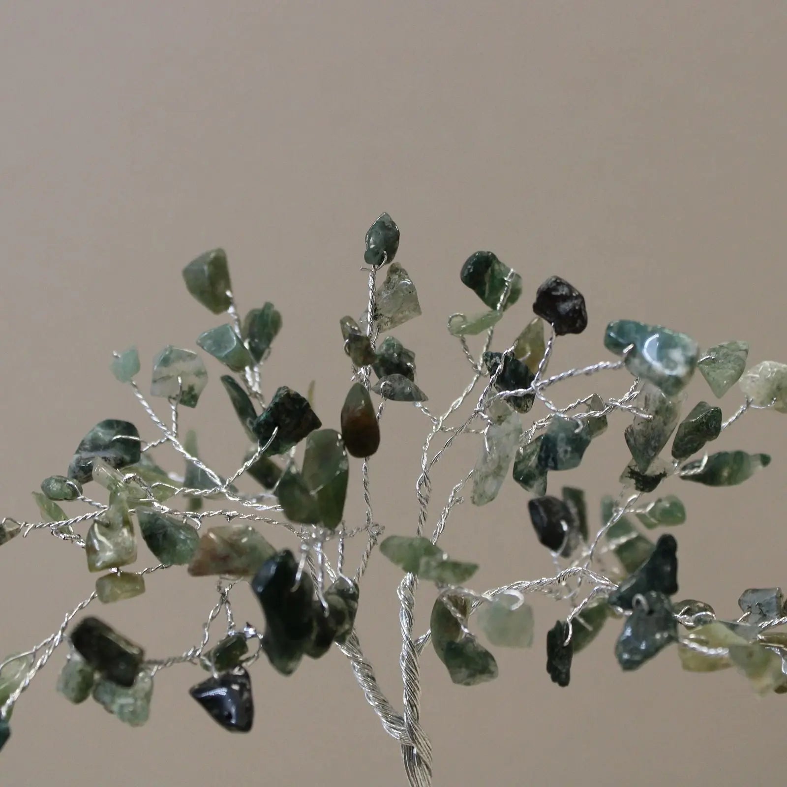 Gemstone Tree with Organite Base - 80 Stone - Moss Agate Ninja Aromatherapy