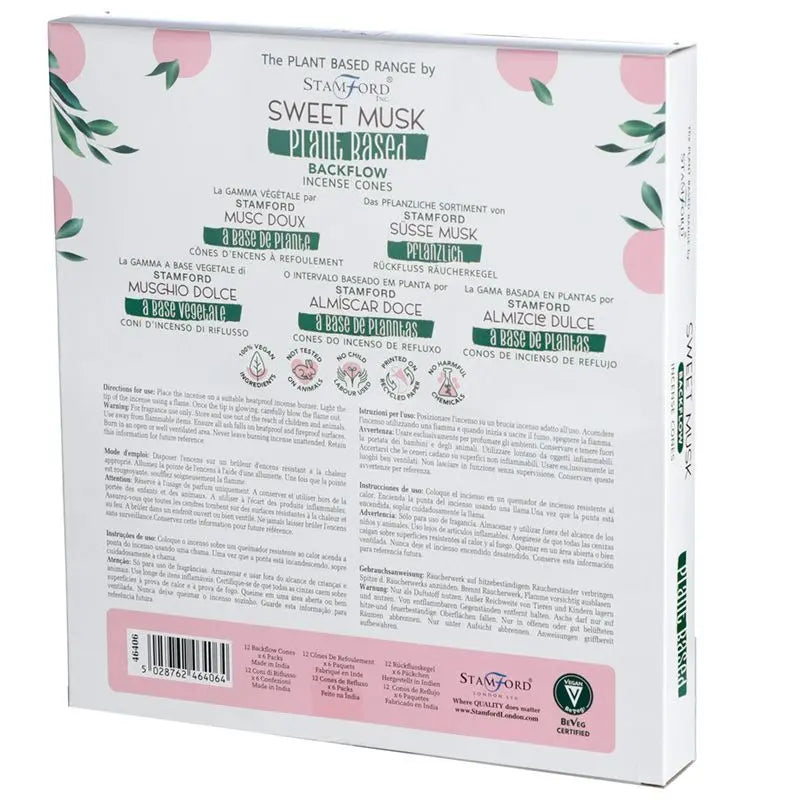 Plant Based Backflow Incense Cones - Sweet Musk Ninja Aromatherapy