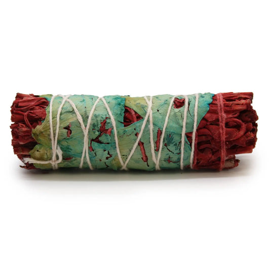 Smudge Stick - Dragons Blood Floral Sage 10cm - Smudge Sticks - individually wrapped high quality product