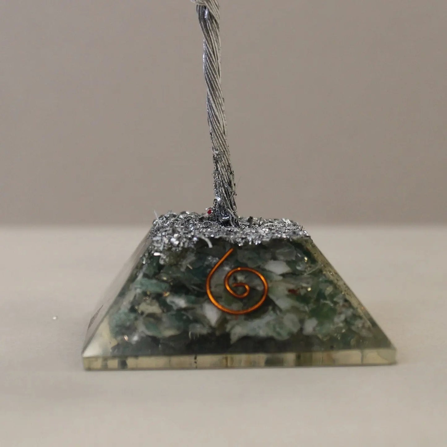 Gemstone Tree with Organite Base - 80 Stone - Moss Agate Ninja Aromatherapy