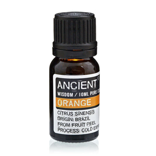 Orange Essential Oil 10ml Amber Glass Bottle with Built-In Drop Reducer – Uplifting and Immune Boosting Aromatherapy