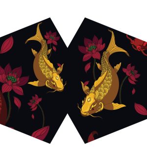 Reusable Fashion Face Mask - Golden Fish (Adult)