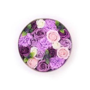 Round Box - Lavender Rose &amp; Carnation
