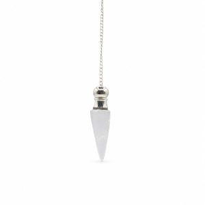 Secret Cavity Discovery of Truth Pendulum - Clear Quartz - Silver Plated