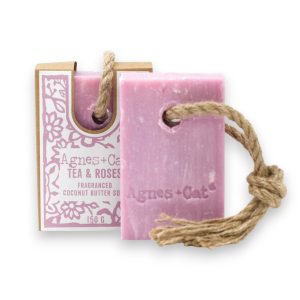 Agnes + Cat Soap On A Rope - Tea &amp; Roses