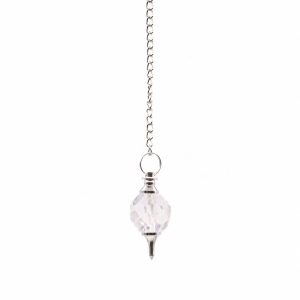Facted Gemstone Pendulum - Rock Quartz