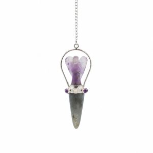 Veilwalker - Two Piece Angel Pendulum - Chakra Band - Labradorite &amp; Amethyst