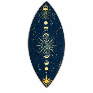 Enamel Incense Bowl - Aluminum - Zodiac Moon Phases