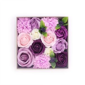 Square Box - Lavender Rose &amp; Carnation