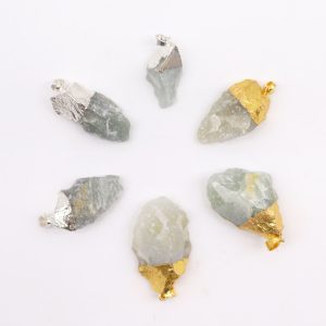 Gemstone Indian Sodalite &amp; Silver Plated Pendants (6 assorted)
