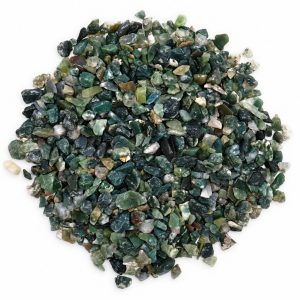Moss Agate Gemstone Chips Bulk - 1KG