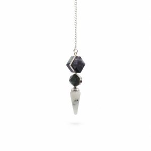 Psychic Gateway Edition - Three Piece Pendulum - Multi Fluorite - Labradorite - Rainbow Moonstone