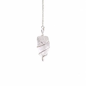 Raw Gemstone Pendulum - Rock Quartz