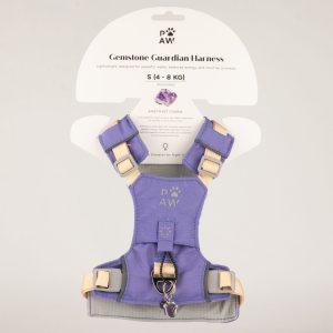 PAW - S (4-8Kg) Dog Step-in Guardian Harness with Reflective Mesh - Lavender - Amethyst Charm