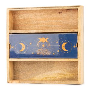 Blue Moon Phases Tarot Tray with Card Holder