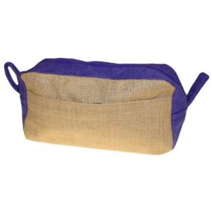 Jute Toiletry Bag - Natural &amp; Lavender