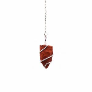 Raw Gemstone Pendulum - Red Jasper
